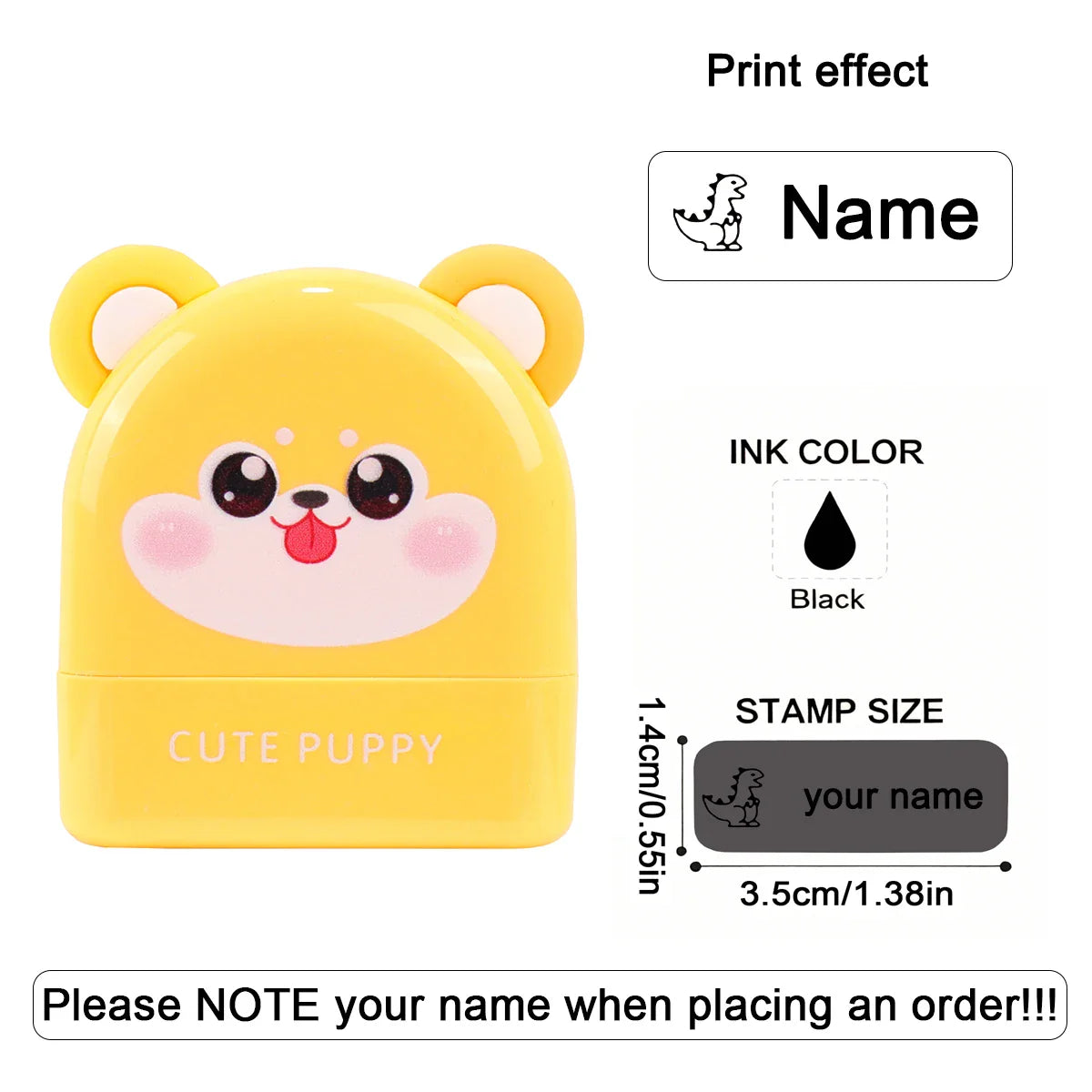 Personalized Animal Name Stamp | Custom Waterproof Clothing Label for Kids