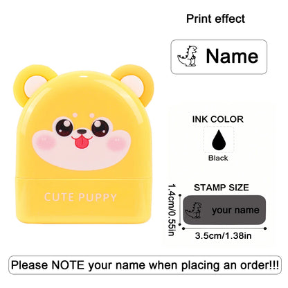 Personalized Animal Name Stamp | Custom Waterproof Clothing Label for Kids