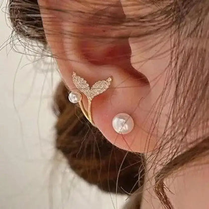 Korean Fashion Seven Star Zircon Earrings | Luxury Crystal Stars Stud Earrings