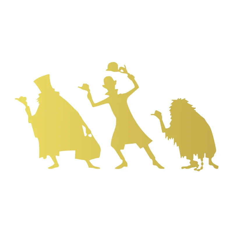 Cartoon Hitchhiking Ghosts Vinyl Sticker | Car Window Decoration