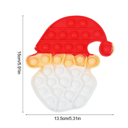 Christmas Pop Fidget Toy Santa Claus Xmas Tree | Silicone Stress Relief Party Gift