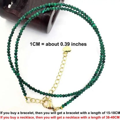 Faceted Gemstone Bead Choker Necklace and Bracelet Set | Natural Stone Jewelry for Men and Women