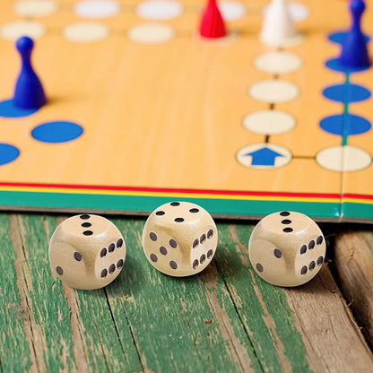 10Pcs/Set Wooden Dice Set Polyhedral Game Dice 6-sided Point Dice for Table Game Board Game Acessorios 16mm
