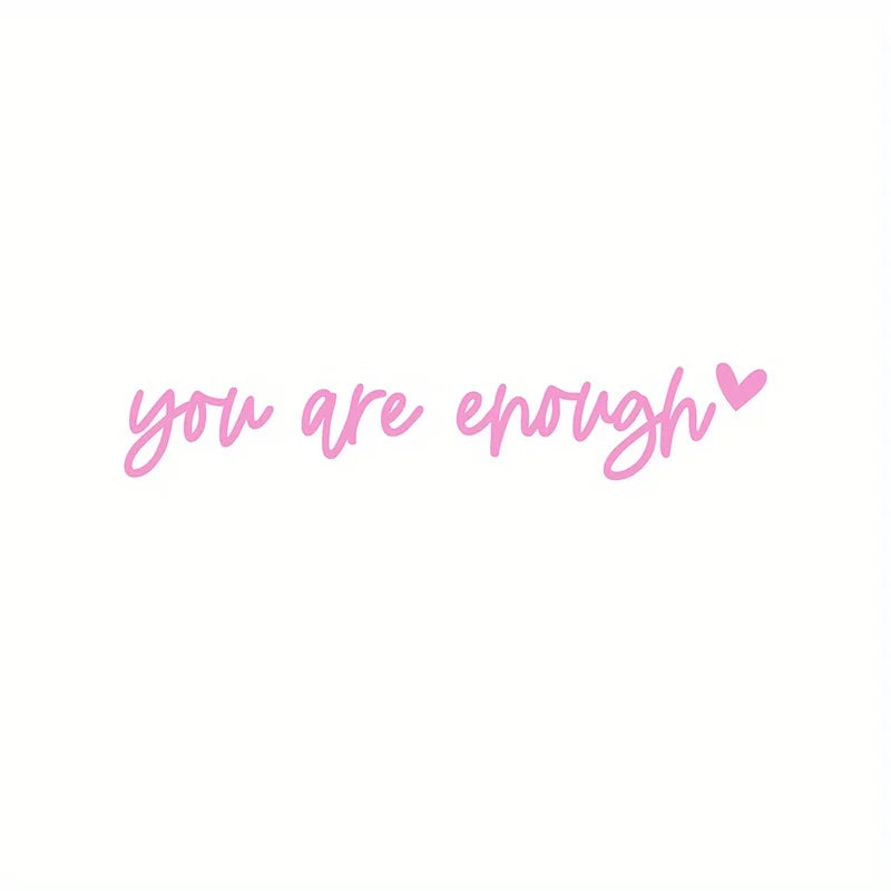 Self-Care Motivational Rearview Mirror Decal | Cute Car Vinyl Sticker