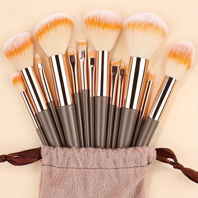 13-Piece Makeup Brush Set | Complete Eye Shadow, Concealer & Powder Brush Kit