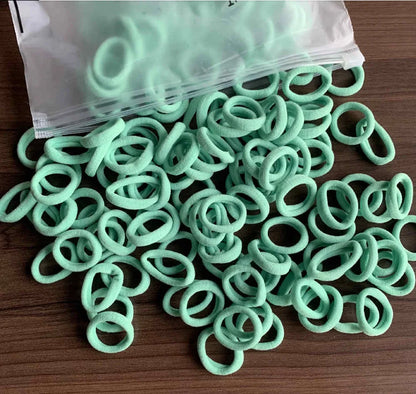 50/100-Pack Colorful Nylon Hair Bands for Kids - Elastic Scrunchie Hair Ties & Ponytail Holders for Girls