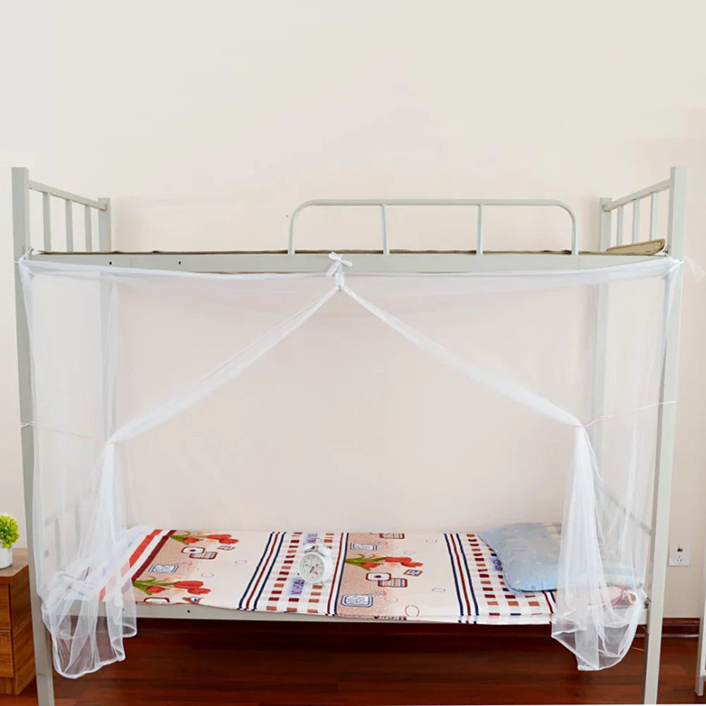 Mosquito Net for Bed Full Queen Size | 4 Corner Post Canopy Netting White