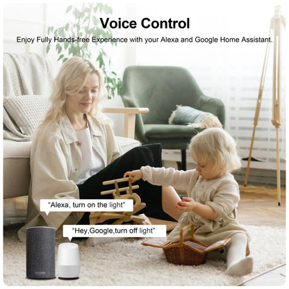 GIRIER Tuya Smart Wifi Switch Module with Energy Metering 2 Way Control Function 16A Works with Alexa Google Home Yandex Alice