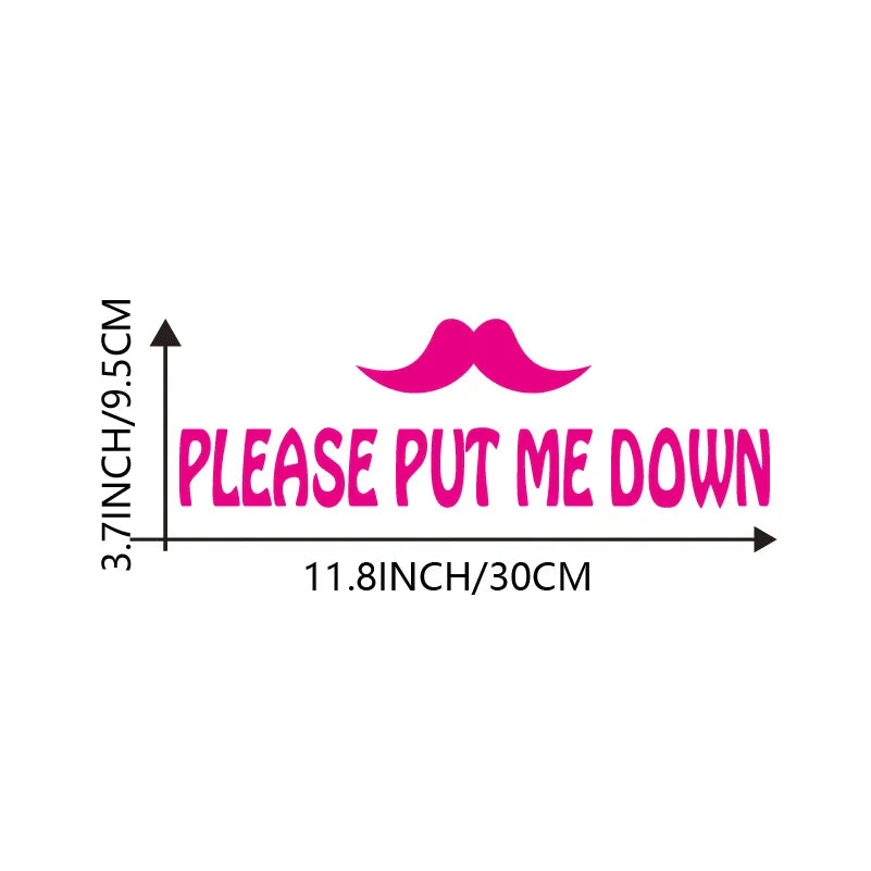PUT ME DOWN Toilet Seat Reminder Sign | Funny Vinyl Bathroom Decal