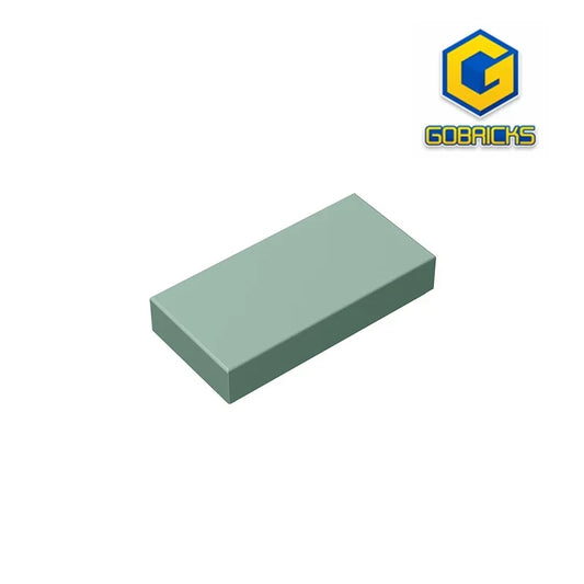 Gobricks GDS-566 Tile 1 x 2 with Groove | Compatible Building Block
