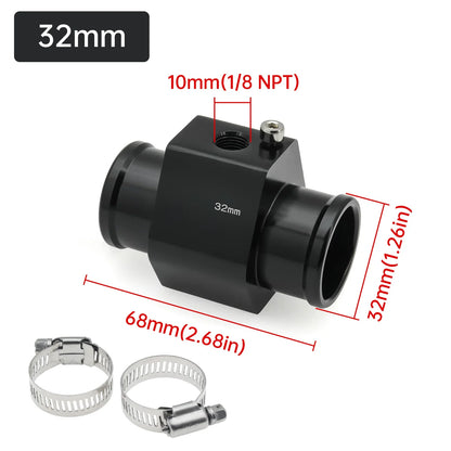 2026 Car Water Temp Gauge Radiator Temperature Water Temp Joint Pipe Sensor 40mm 38mm 36mm 34mm 32mm 30mm 28mm Hose Adapter
