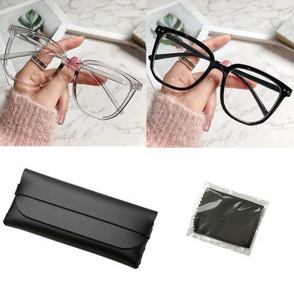 Anti-Blue Light Glasses for Women - Retro Oval Lightweight Plastic Frames with Gradient Lenses