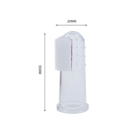 Silicone Soft Pet Finger Cuff Toothbrush | Dog & Cat Teeth Cleaning Tool