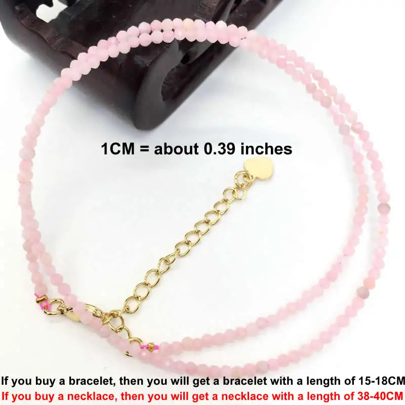 Faceted Gemstone Beaded Necklace and Bracelet Set | Natural Crystal Choker Jewelry for Men and Women