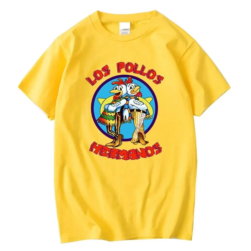 Funny Chicken Graphic T-Shirt Men Casual Short Sleeve Cotton Breathable Tee