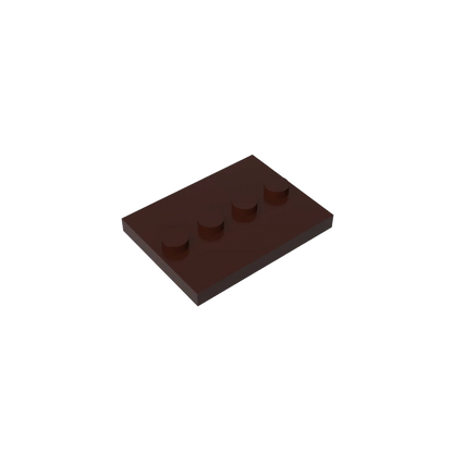 Gobricks GDS-980 Tile, Modified 3 x 4 with 4 Studs in Center | Compatible Building Block for DIY and MOC