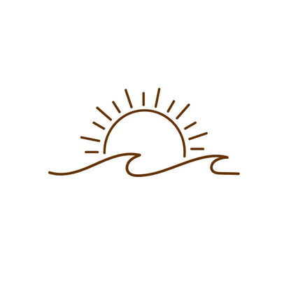 Sunset Over Ocean Scene RV Camper Decal | Beach Sunset Vinyl Sticker for Car Window Laptop Decor