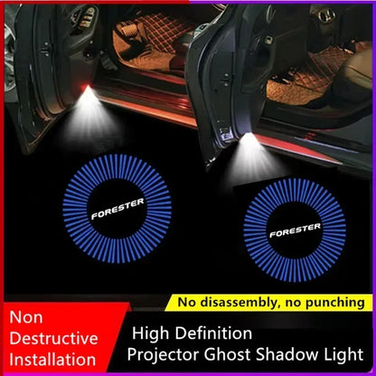 LED Welcome Light Car Door Light Decorative Accessories For Subaru Forester 2013 2014 2015 2016 2017 2018-2021 2022 2023 2024