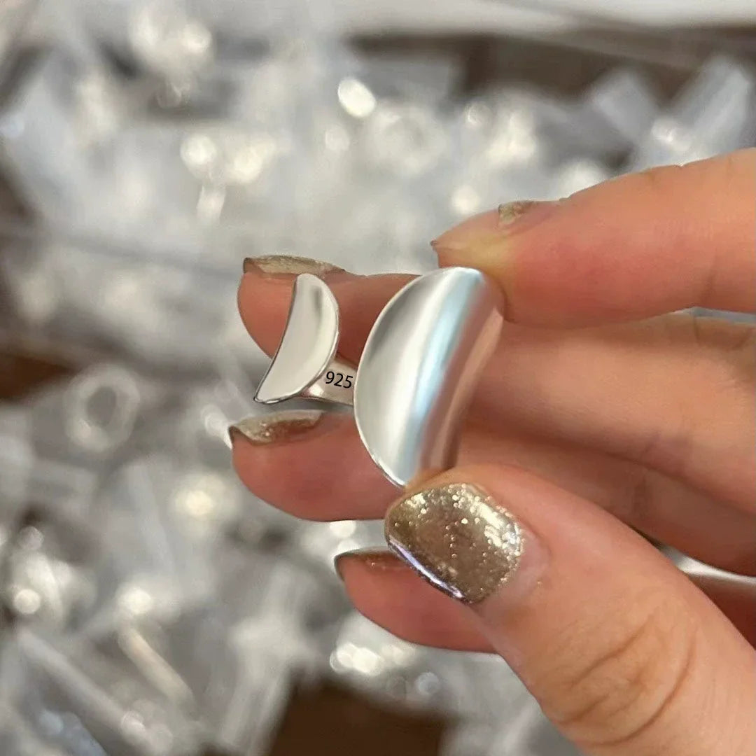 VENTFILLE 925 Sterling Silver Geometric Multilayer Round Bead Ring | Fashion Punk Temperament Jewelry