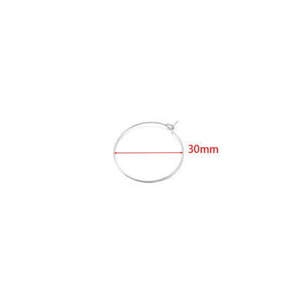 20-Piece Gold Stainless Steel Hoop Earring Wires | Bulk Jewelry Making Supplies
