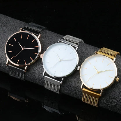 RUNERR Ultra Thin Quartz Watch | Minimalist Business Casual Mesh Strap