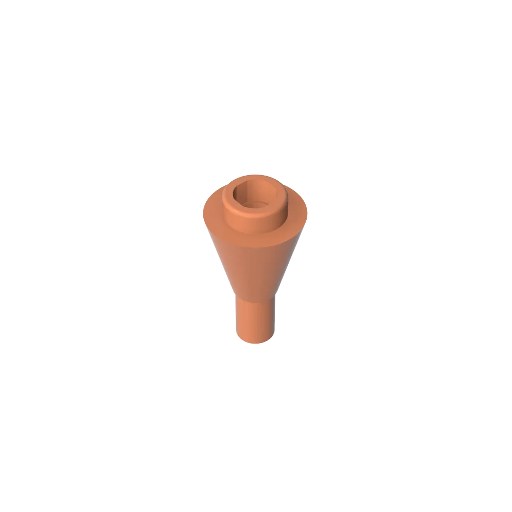 Gobricks GDS-1138 Cone 1 x 1 Inverted with Bar | Building Block for DIY Creations
