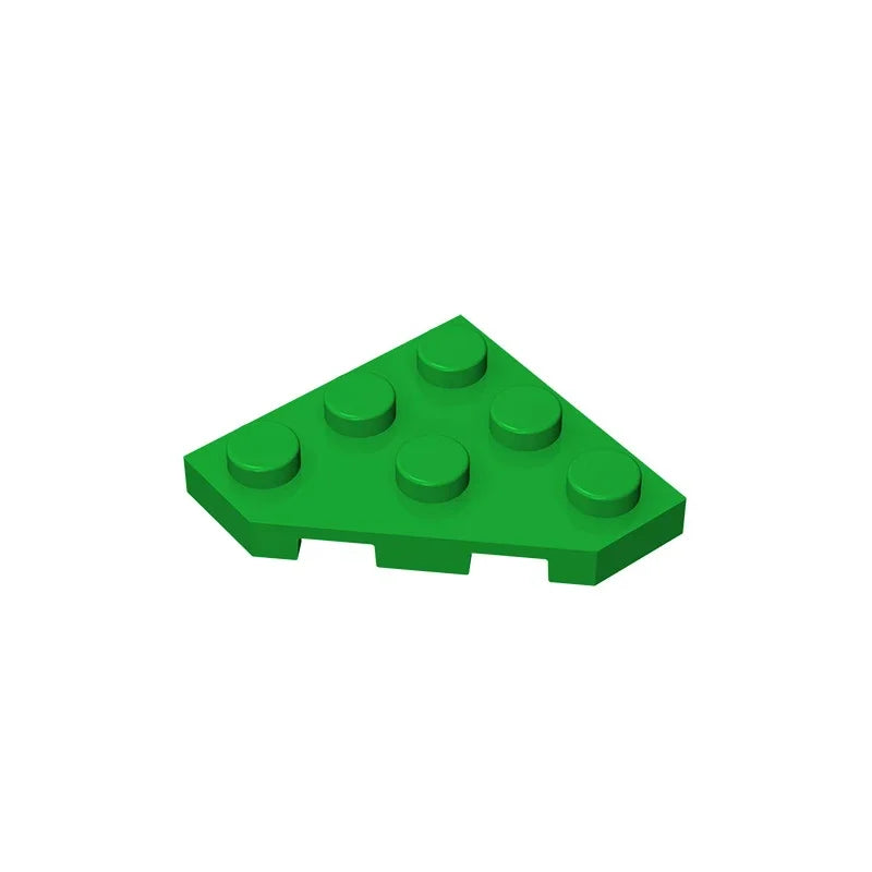 Gobricks GDS-556 Wedge Plate 3 x 3 Cut Corner | Compatible Building Block for DIY
