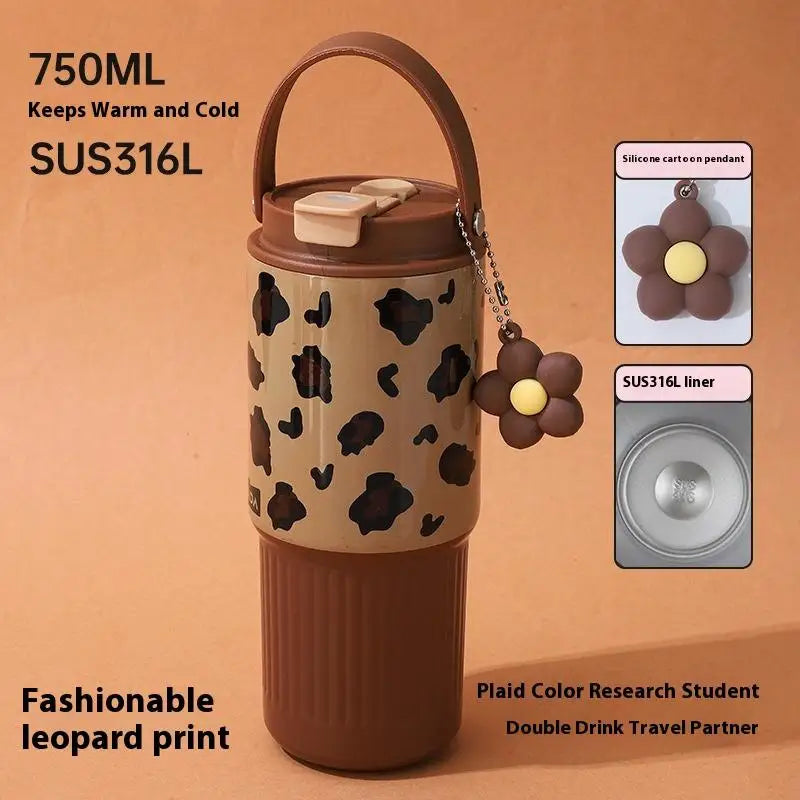 316 Stainless Steel Insulated Travel Mug | Leakproof Car Thermos Cup with Handle