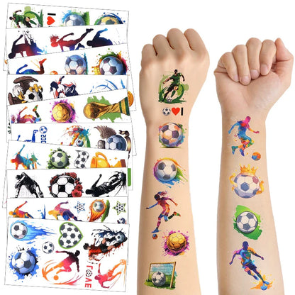 10pcs Soccer Temporary Tattoo Stickers | Kids Birthday Party Favors