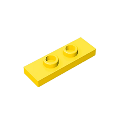 Gobricks GDS-1504 Plate, Modified 1 x 3 with 2 Studs (Double Jumper) | Compatible Building Block Piece