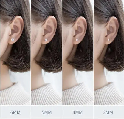 2 Carat 8.0mm D Color Moissanite Stud Earrings | 925 Sterling Silver Sparkling Wedding Jewelry