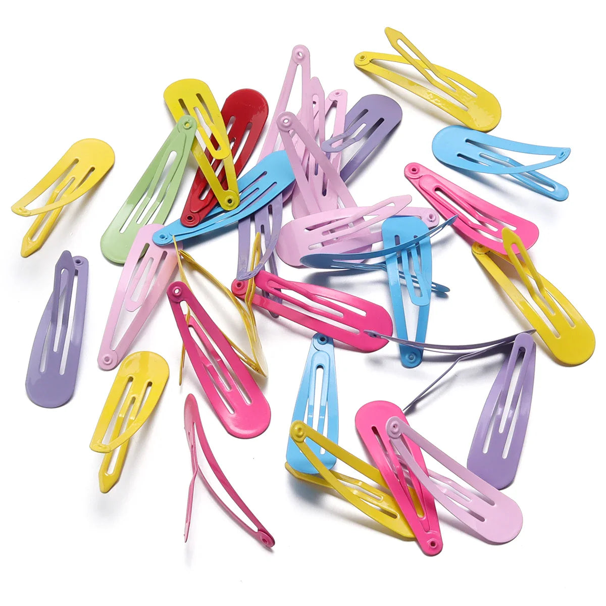 50-Pack Metal Candy Color BB Hair Clips – Waterdrop Hairpins for Kids, Girls & Women | Y2K