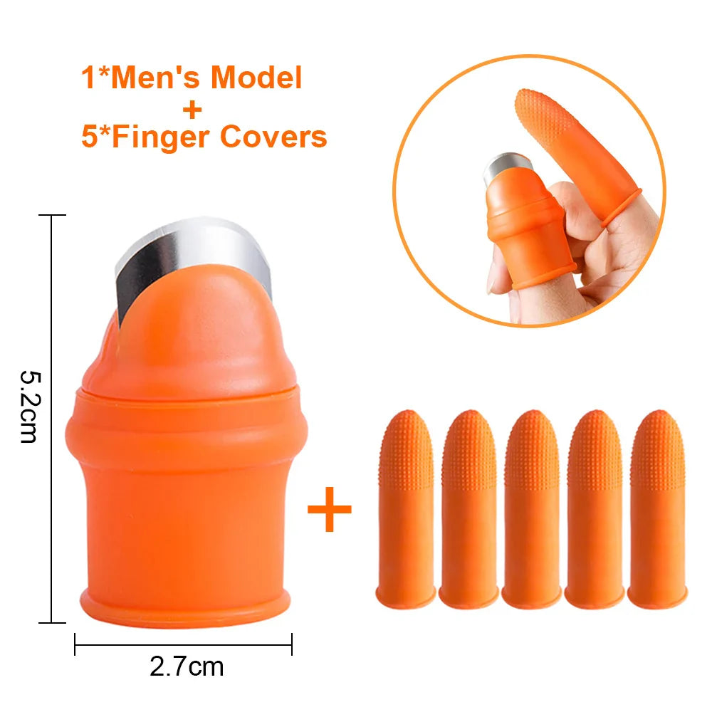 Silicone Finger Protector with Thumb Knife | Kitchen Safety Gadget Set