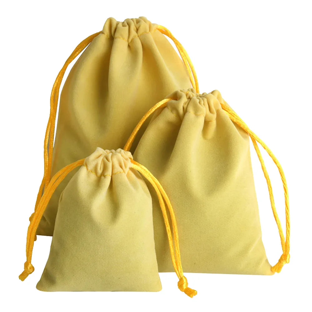10pcs Drawstring Velvet Jewelry Gift Bags | Soft Plush Multi-Color Pouches for Wedding Christmas Party