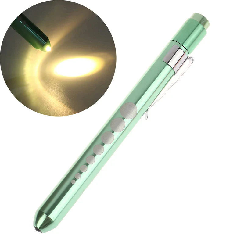 LED Medical Penlight with Pupil Gauge | Reusable Pocket Flashlight for Nurses and Doctors
