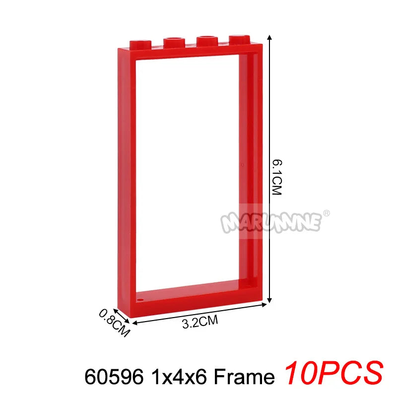 Marumine Window and Door Building Blocks | Compatible City House Parts Set