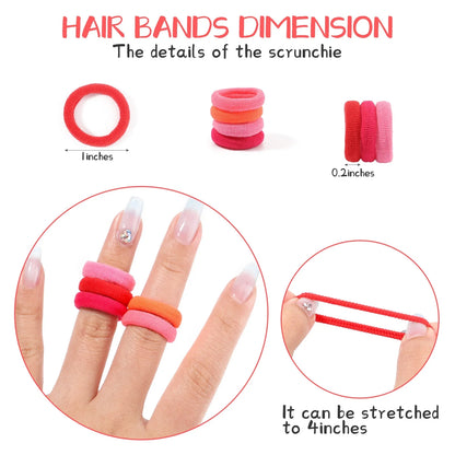 20/50-Pack Kids Elastic Hair Bands, Colorful Girls Scrunchies & Baby Hair Ties