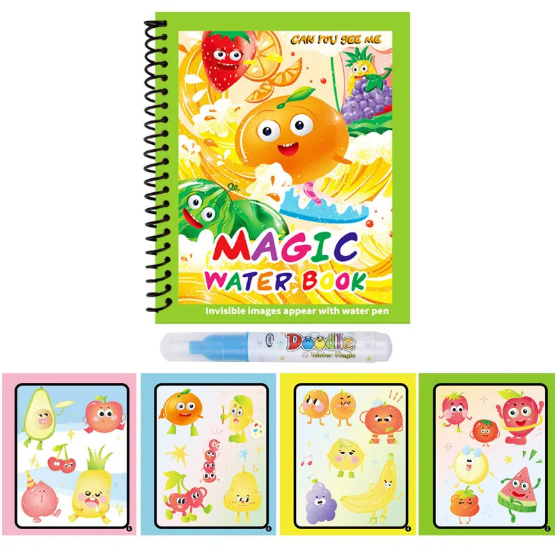 Reusable Water Drawing Book for Kids | Mess-Free Magic Coloring Pad