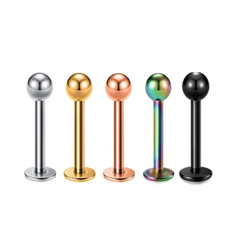 5pcs Mixed Heart Tragus Stud Earring Set | Cartilage Helix Lip Piercing Jewelry