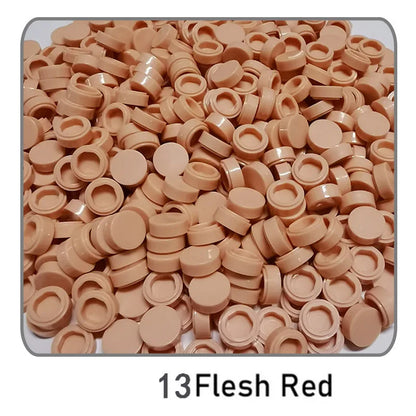 1000Pcs Tile 1x1 Round Building Blocks | 52 Color DIY Educational Creative Toy Set