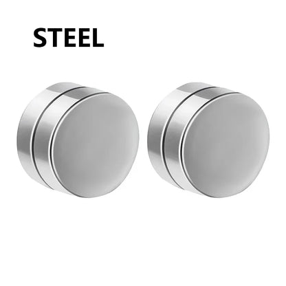 Gothic Hoop Earrings for Men and Women | Stainless Steel Clip-On Ear Cuffs