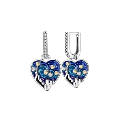 925 Sterling Silver Cherry Butterfly Shining Zircon Stud Earrings | Women's Holiday Charm Jewelry