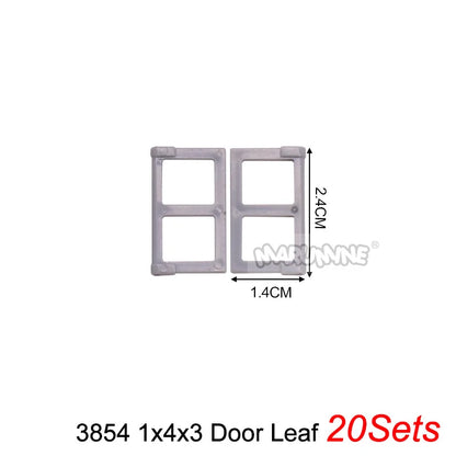 Marumine Window and Door Building Blocks | Compatible City House Parts Set