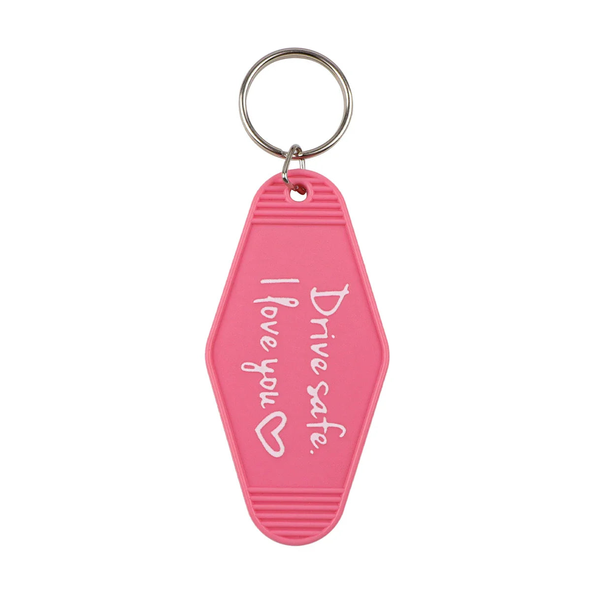 Plastic Key Chain for Keys | Pink Rhombic Key Tag Gift