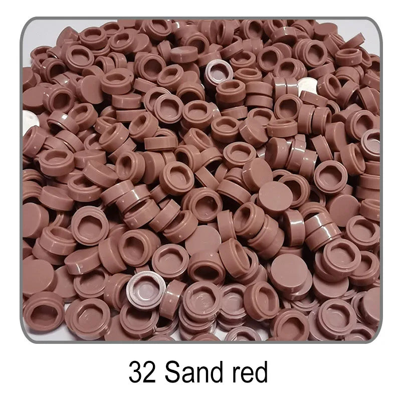 1000Pcs Tile 1x1 Round Building Blocks | 52 Color DIY Educational Creative Toy Set