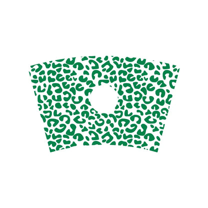 Leopard Pattern Full Wrap Vinyl Sticker for 24 oz Cold Cup | Cheetah Coffee Cup Decal