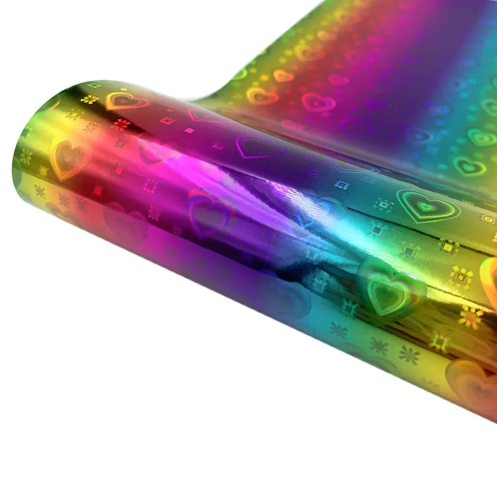 Rainbow Gradient Adhesive Craft Vinyl Sheet | Self-Adhesive Decal for DIY Crafts, Walls, Windows, Cars, Mugs, and Christmas Decorations