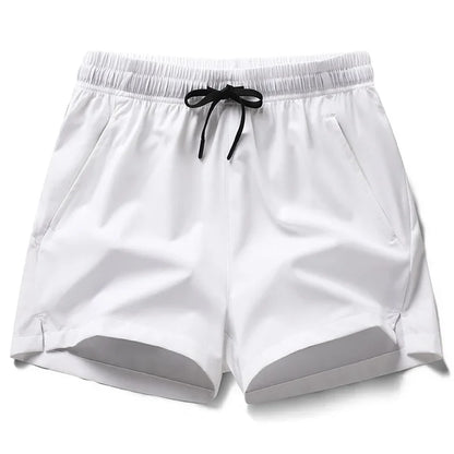 Unisex Lightweight Running Shorts with Zipper Pockets - Quick-Dry Athletic and Beach Shorts