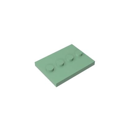 Gobricks GDS-980 Tile, Modified 3 x 4 with 4 Studs in Center | Compatible Building Block for DIY and MOC