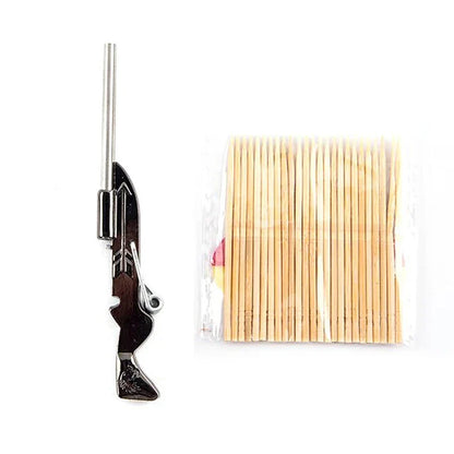 Mini Toothpick Gun | Metal Shooting Toy for Fun and Decompression
